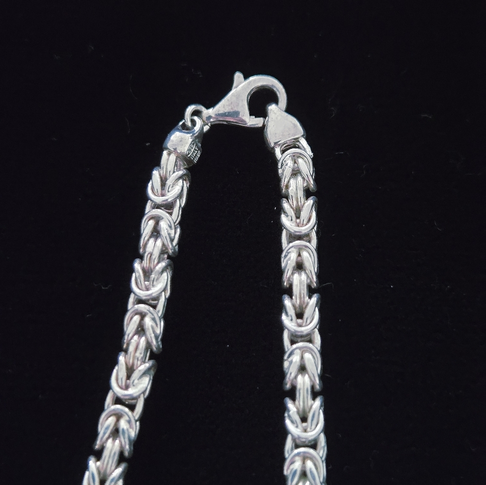 Milor Italy Sterling Silver Byzantine Necklace 18" - Picture 6 of 7